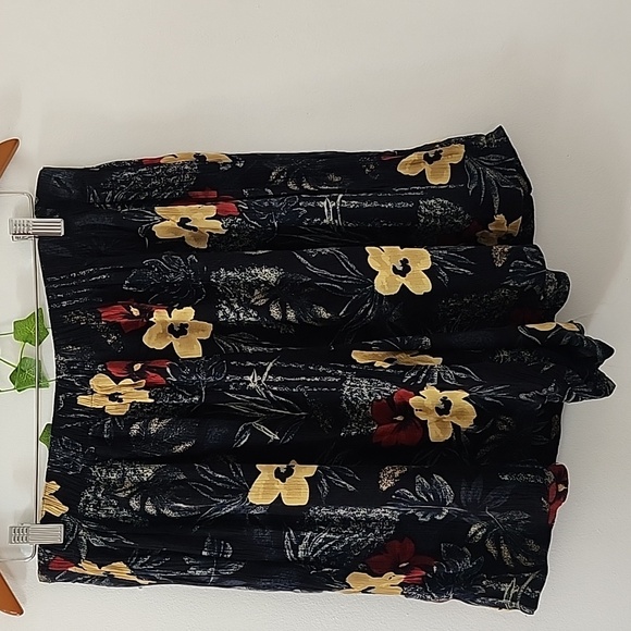 Vintage Rayon Sag Harbor High Waisted Skort Shorts Floral - Picture 5 of 8